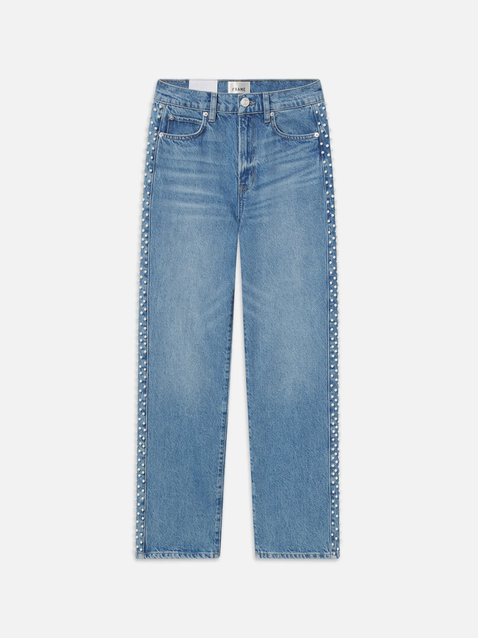 Women FRAME Atelier Le Jane Crop in Daylight Pearl