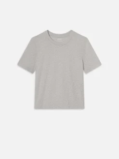 Women FRAME Baby Tee in Heather Grey