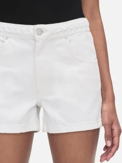 Women FRAME Braided Waistband Short in