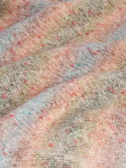 FRAME Brushed Tweed Sweater in Soft Lavender Multi