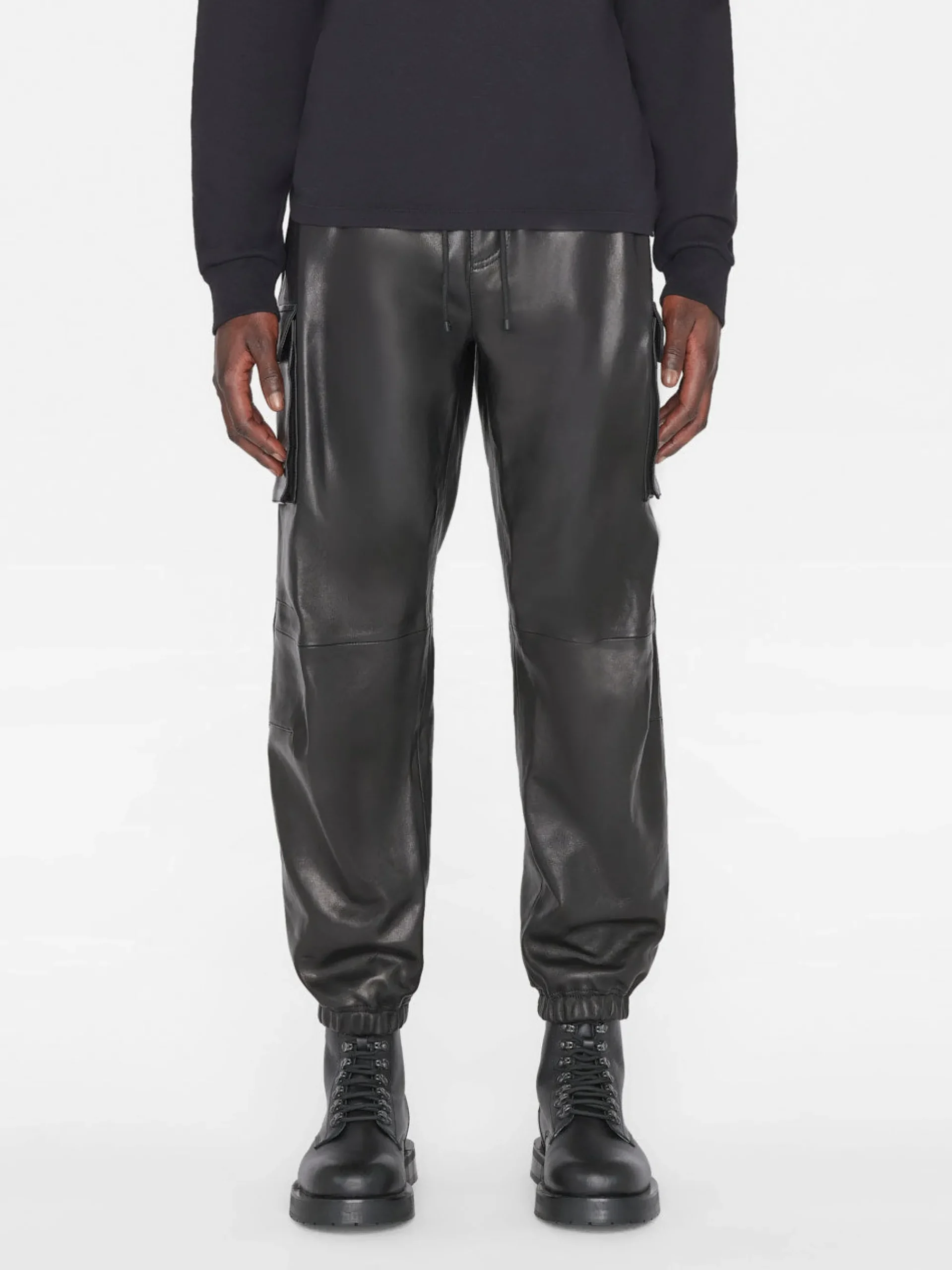 FRAME Cargo Leather Pant in