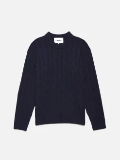 FRAME Cashmere Cable Crewneck in