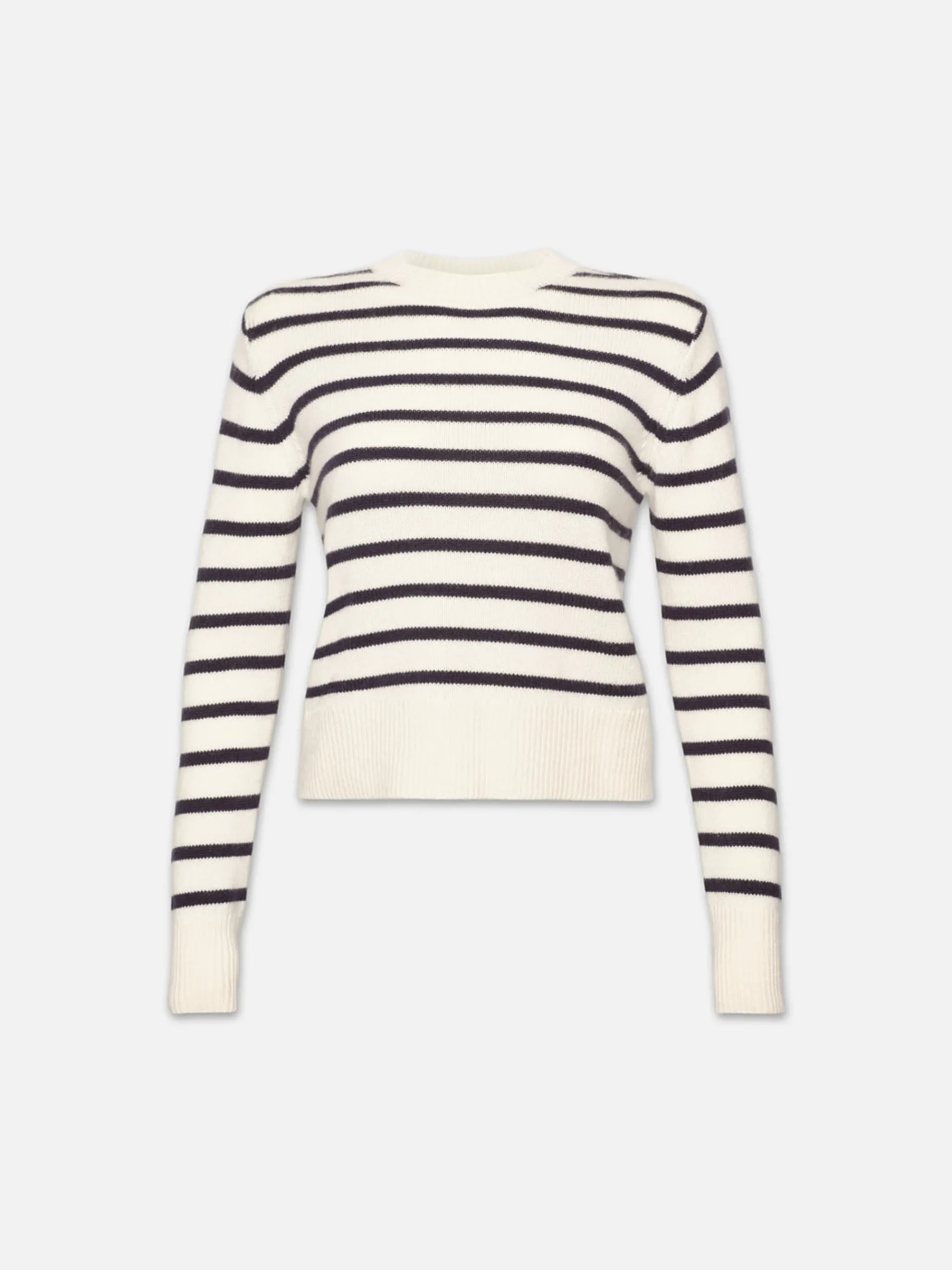 Women FRAME Cashmere Clean Crew in Navy Multi