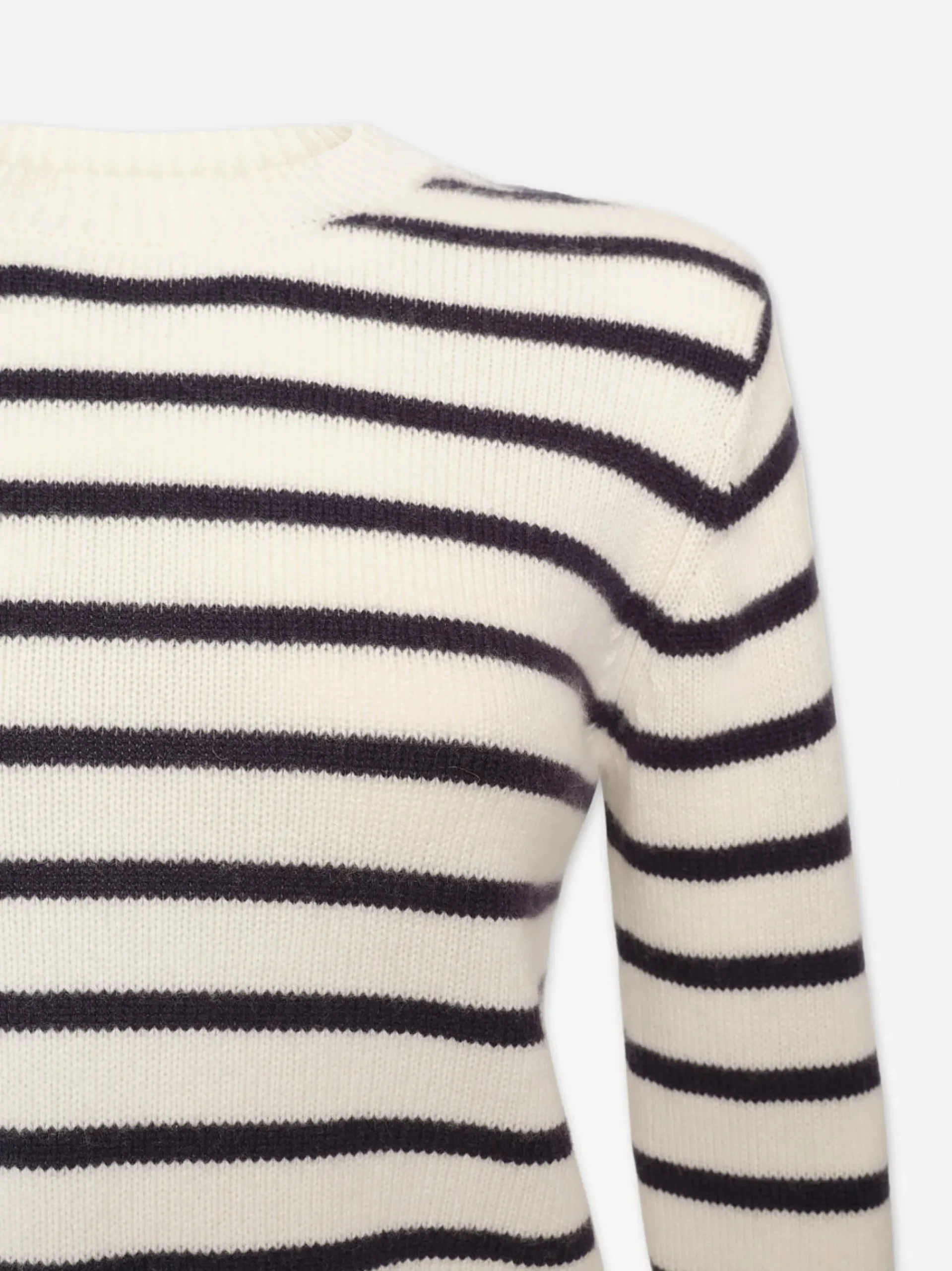 Women FRAME Cashmere Clean Crew in Navy Multi