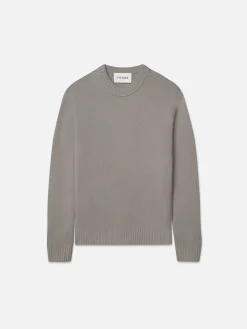 FRAME Cashmere Crewneck Sweater in Stone Beige