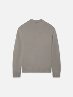 FRAME Cashmere Crewneck Sweater in Stone Beige