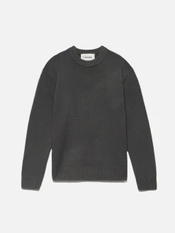 FRAME Cashmere Crewneck Sweater in Charcoal Grey
