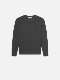 FRAME Cashmere Crewneck Sweater in Dark Grey