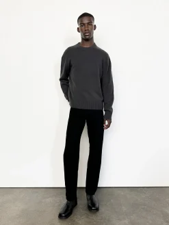 FRAME Cashmere Crewneck Sweater in Dark Grey