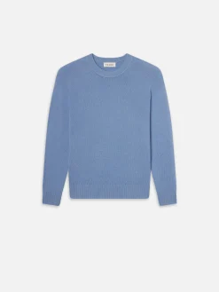 FRAME Cashmere Crewneck Sweater in Soft Blue