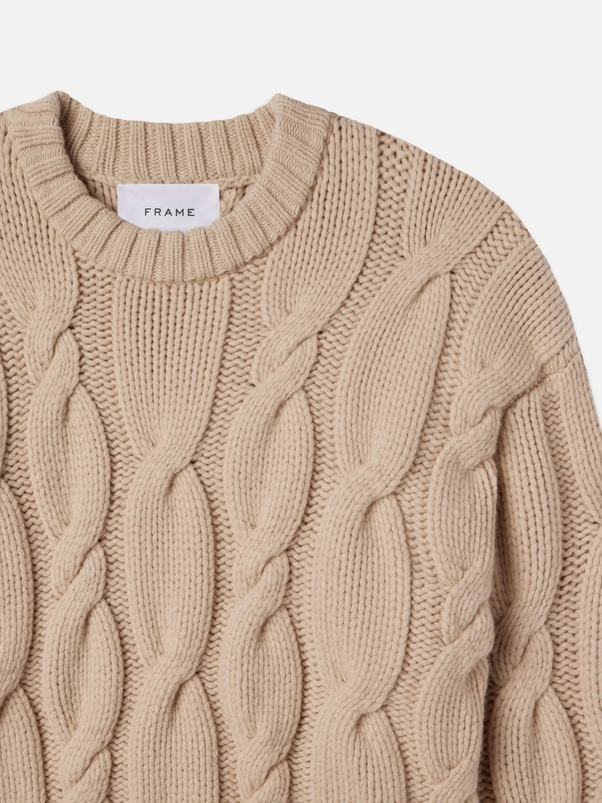 FRAME Chunky Cable Sweater in