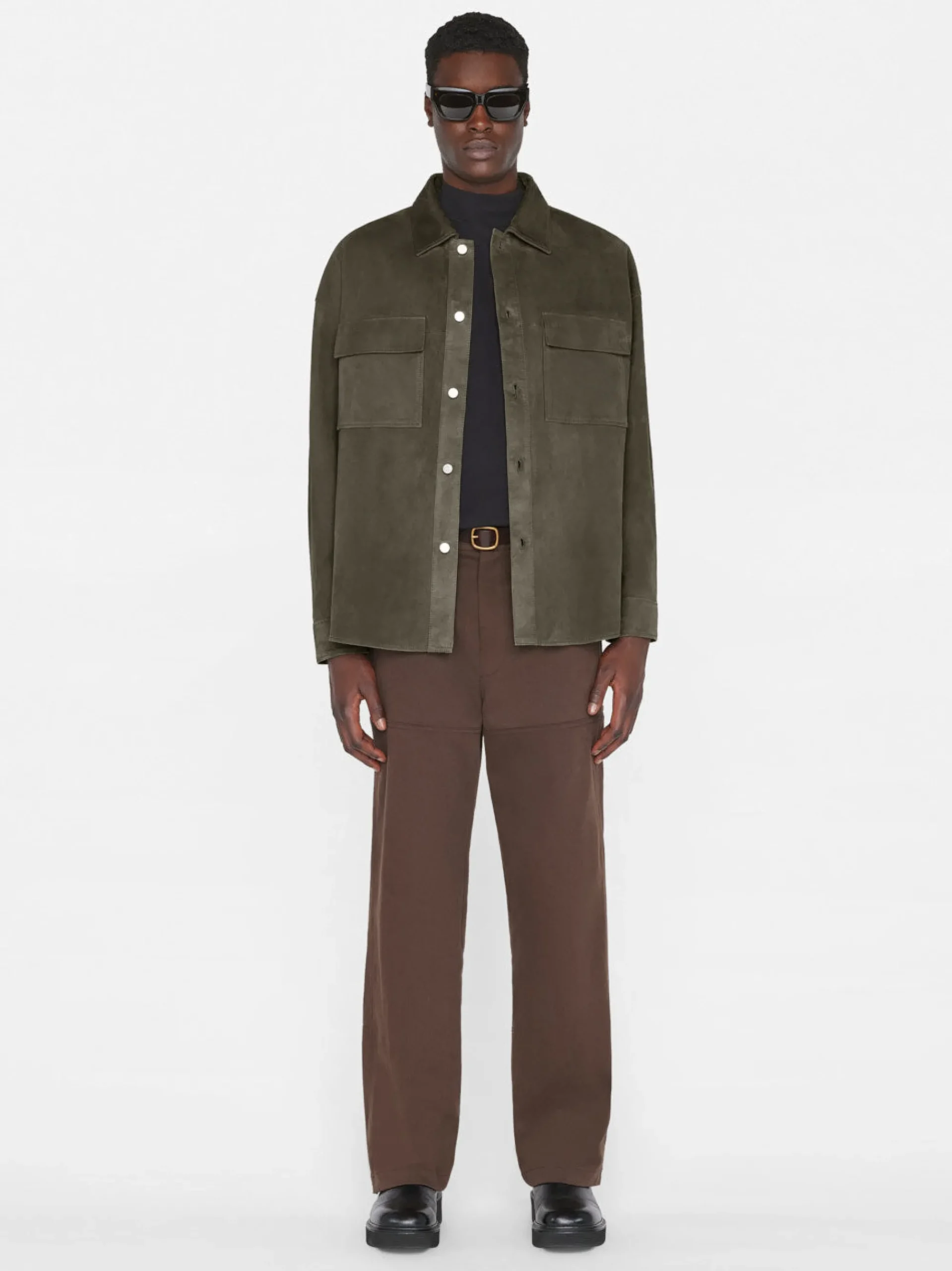 FRAME Clean Suede Shirt in