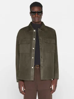 FRAME Clean Suede Shirt in