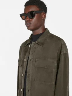 FRAME Clean Suede Shirt in