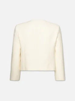 Women FRAME Collarless Button Front Jacket in