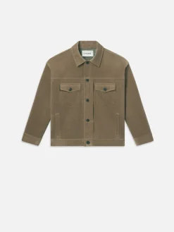 FRAME Corduroy Trucker Jacket in Soft Mocha