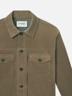 FRAME Corduroy Trucker Jacket in Soft Mocha