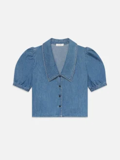 Women FRAME Denim Sailor Blouse in