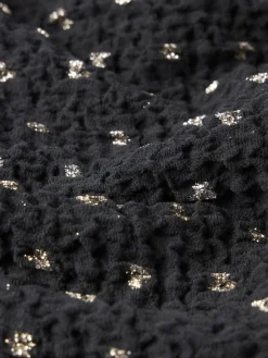 Women FRAME Dotted Stretch Mesh Top in Black Multi