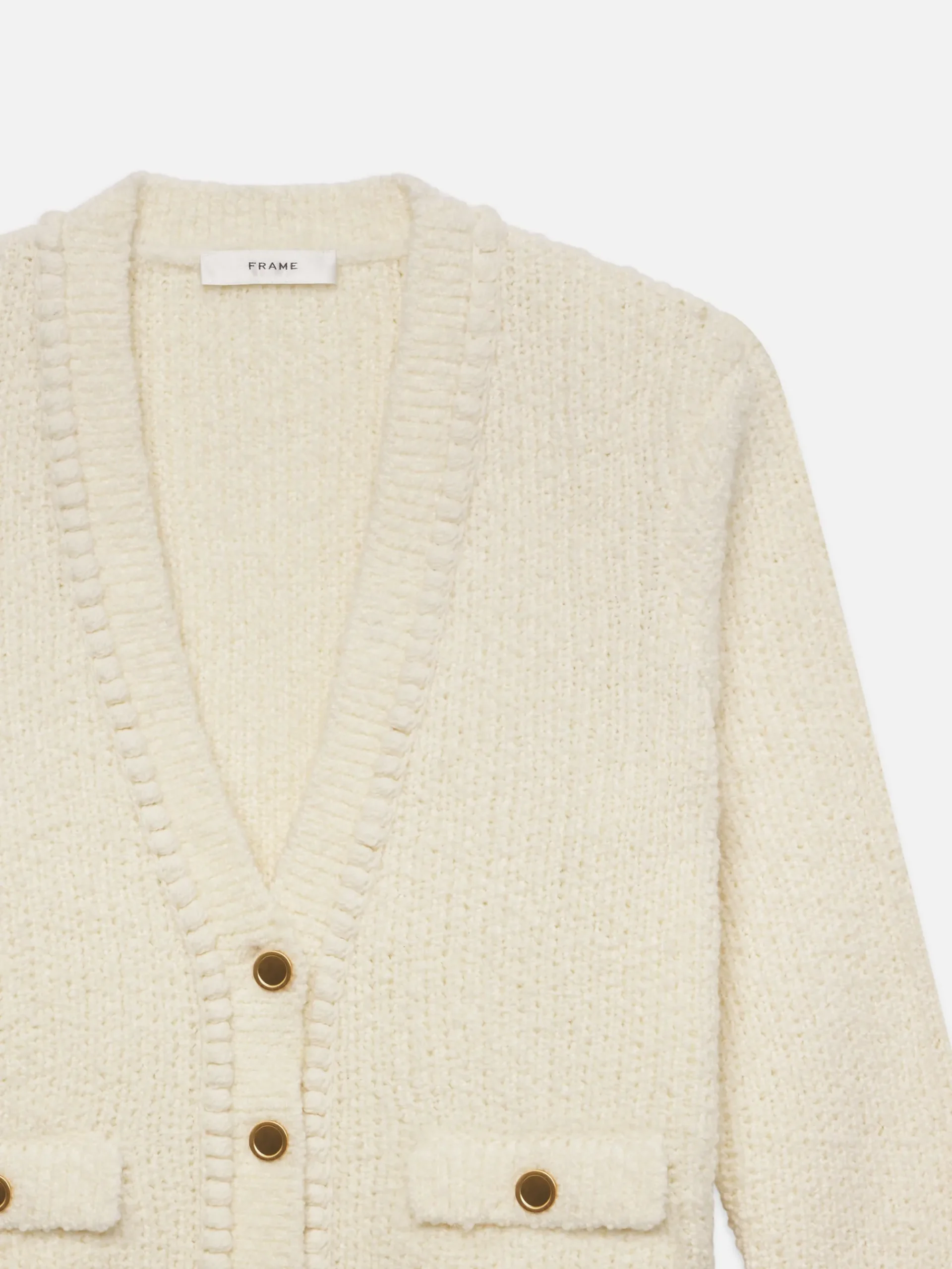 Women FRAME Double Pocket Cropped Cardi in