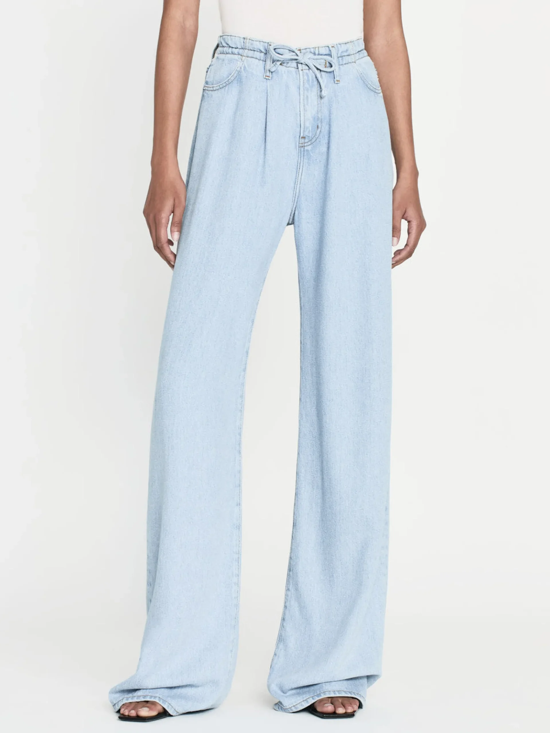 Women FRAME Drawstring Wide Leg in