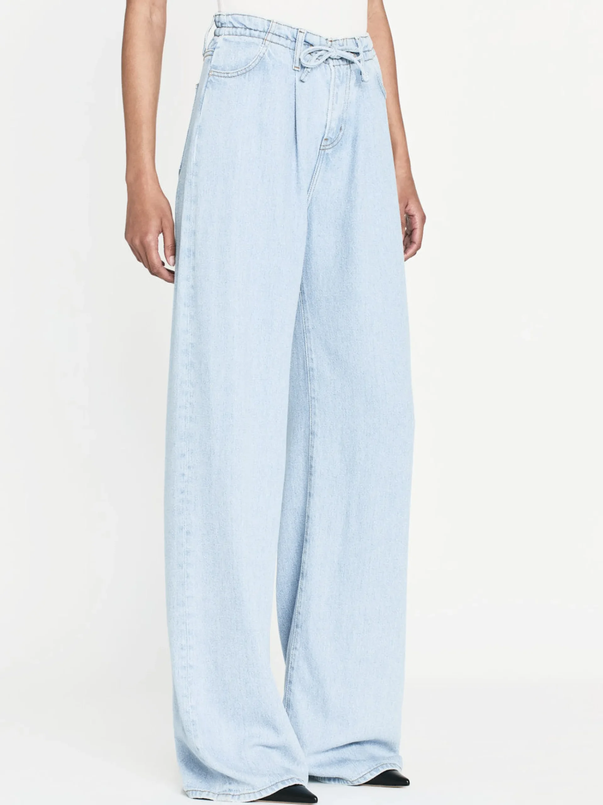 Women FRAME Drawstring Wide Leg in