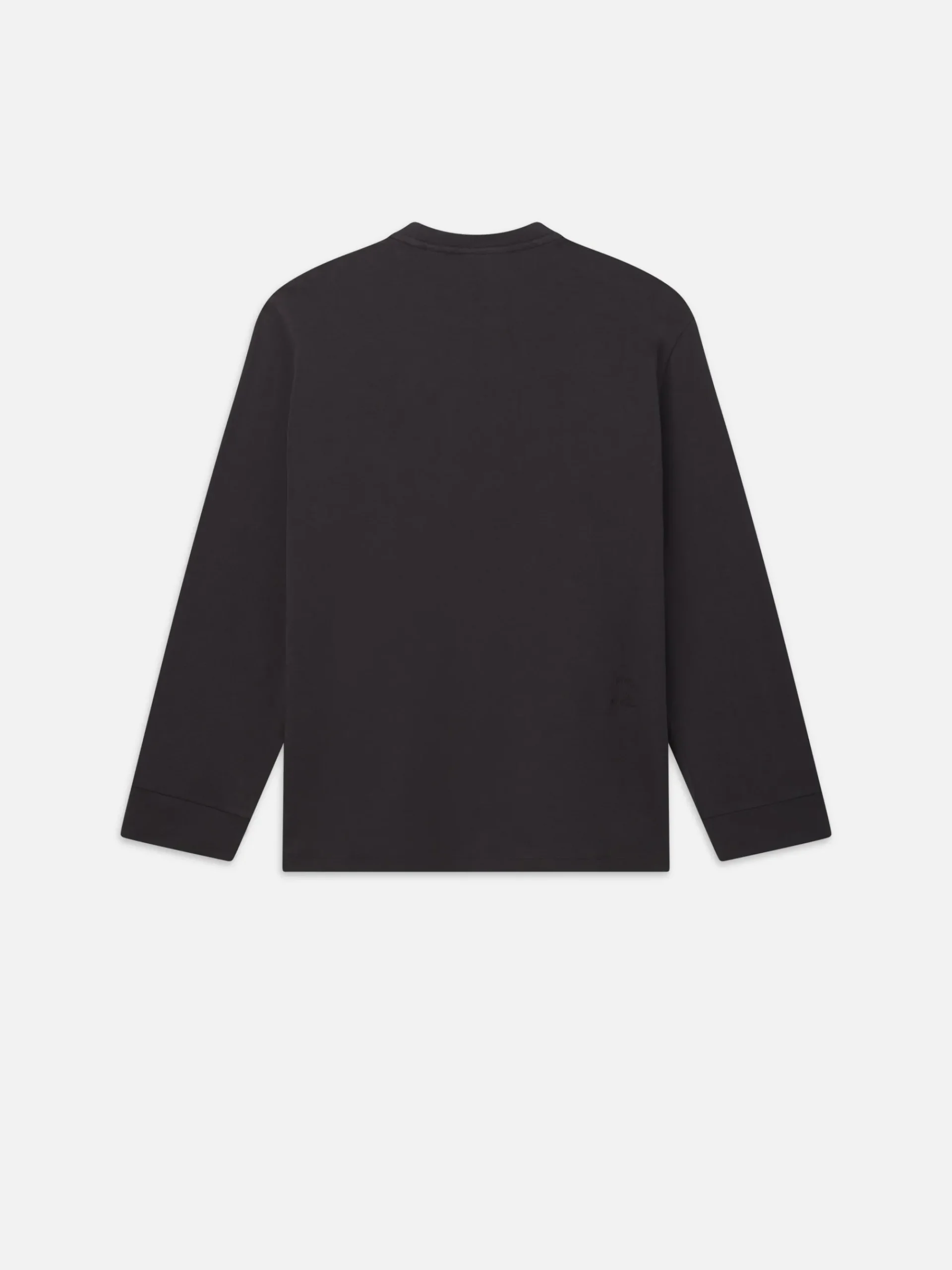 FRAME Duo Fold Long Sleeve Crew in Dark Grey