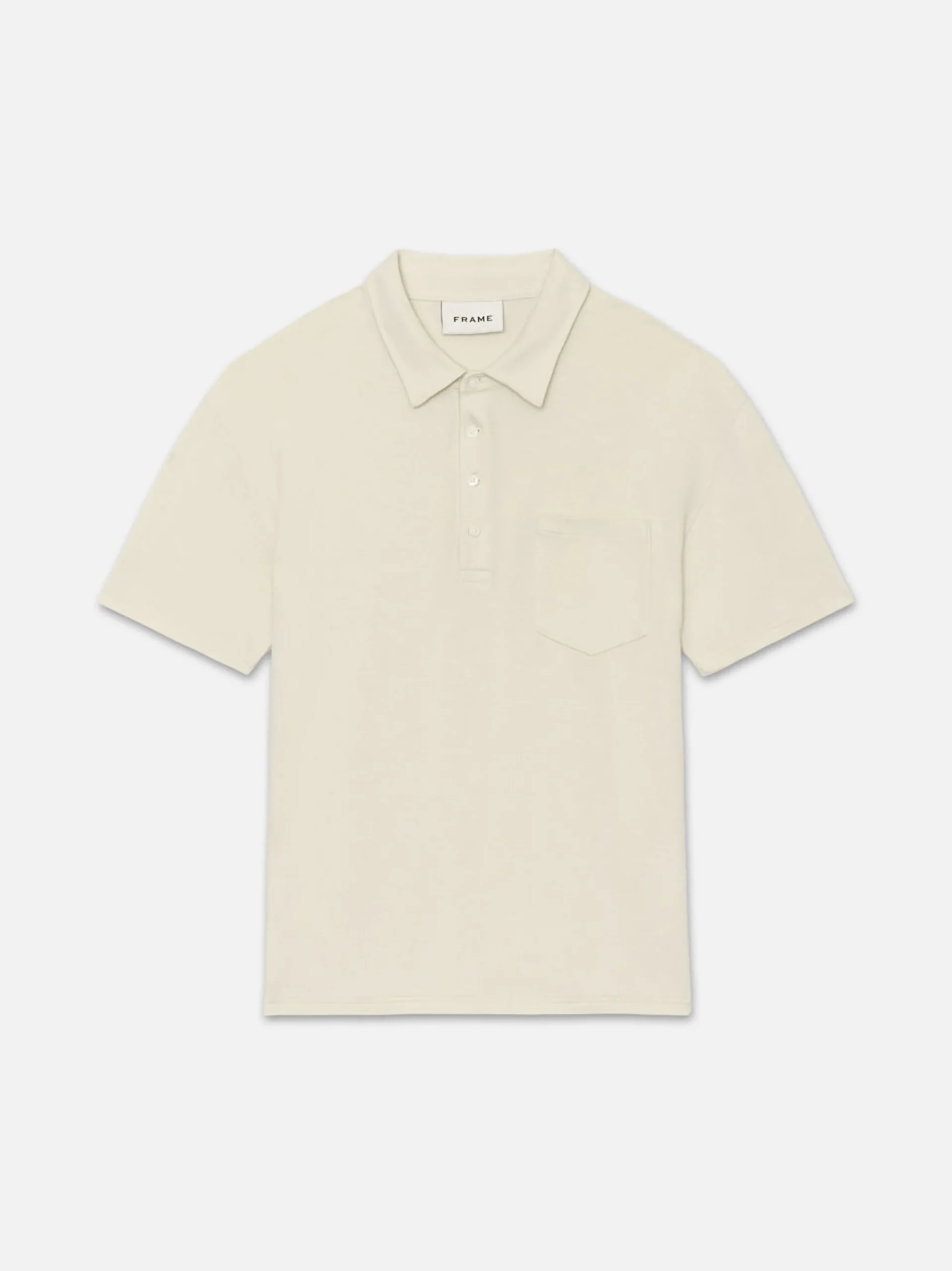 FRAME Duo Fold Polo in White Canvas