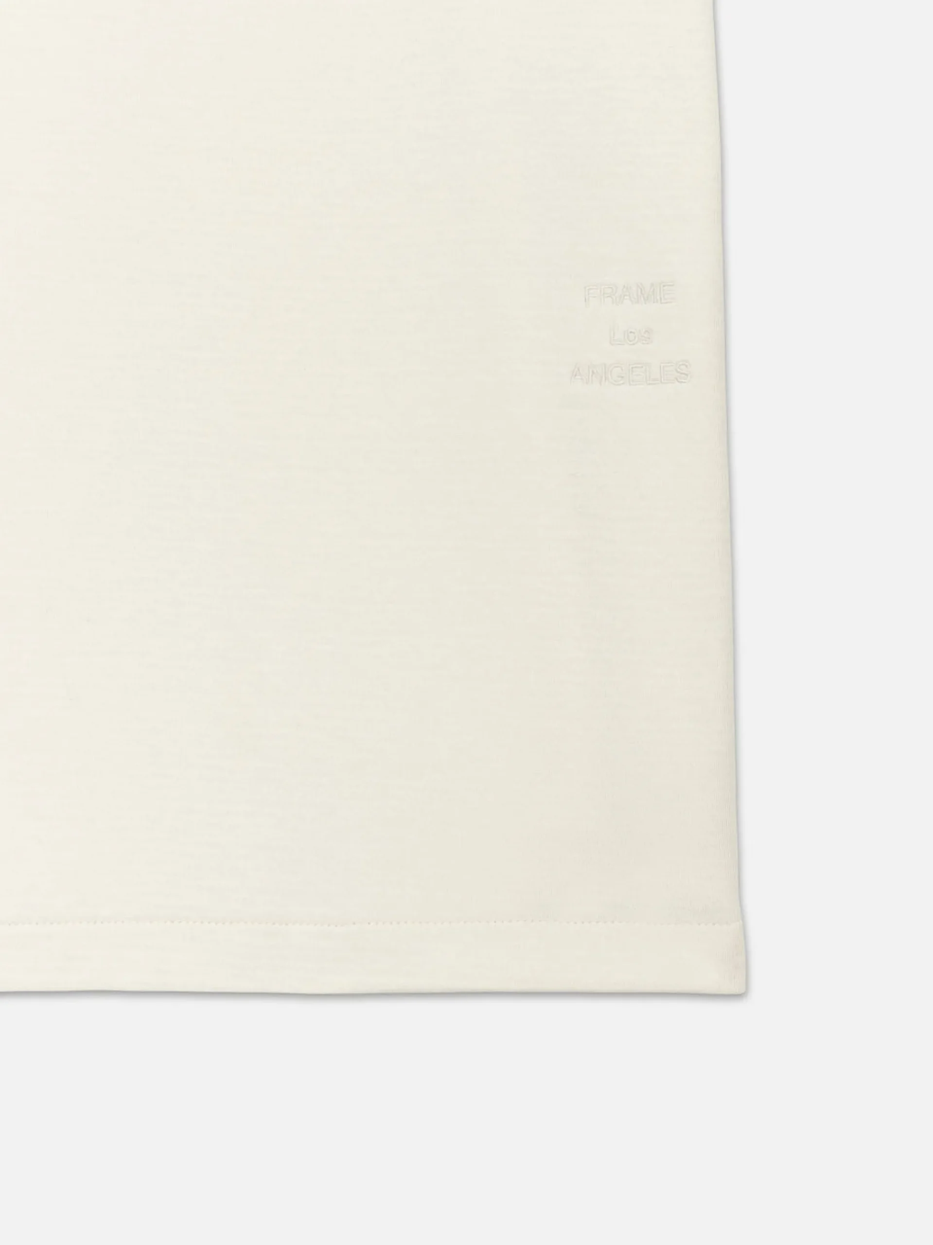 FRAME Duo Fold Tee in White Sand