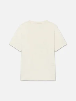 FRAME Duo Fold Tee in White Sand