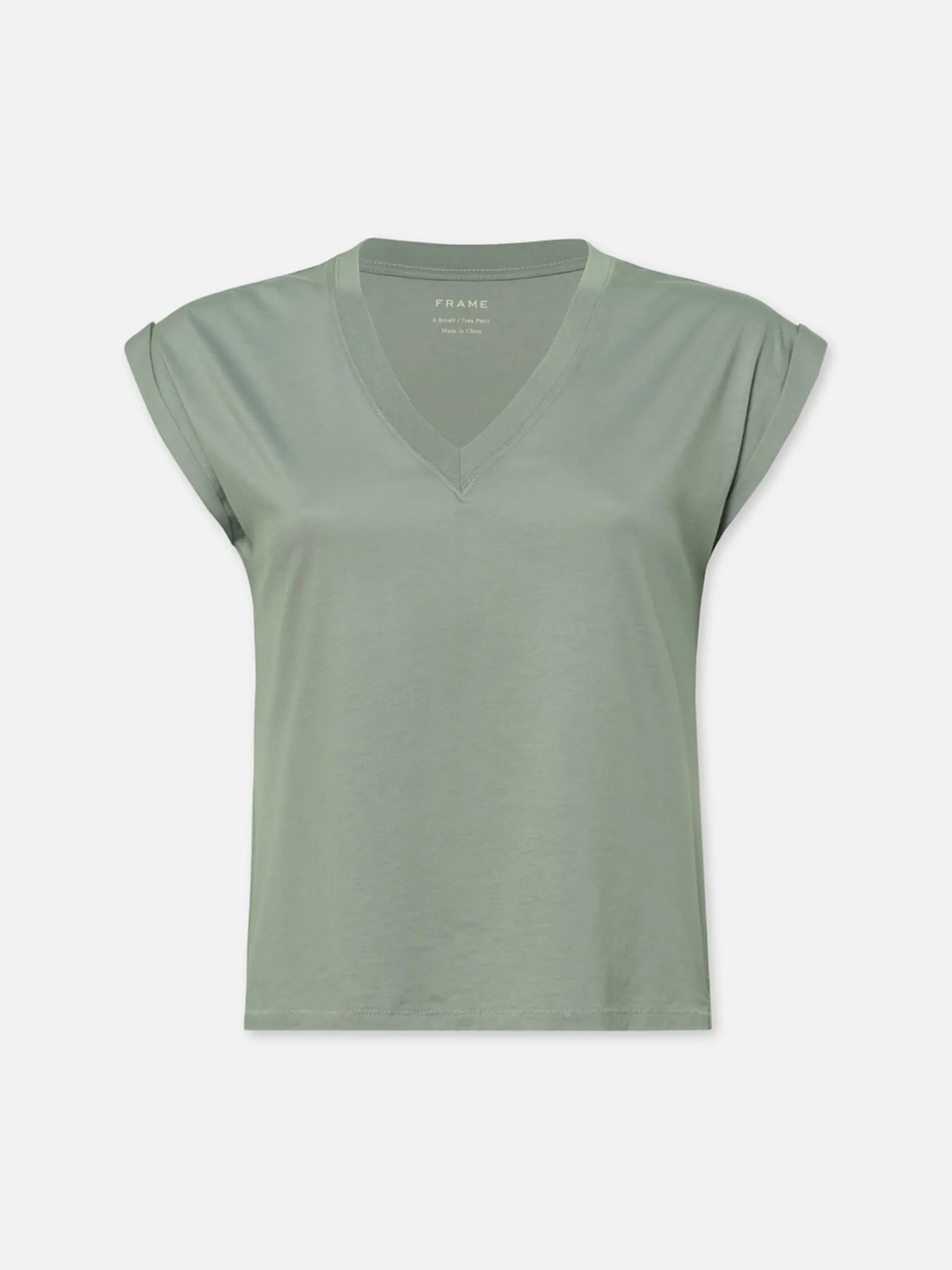 Women FRAME Easy V-Neck Tee in