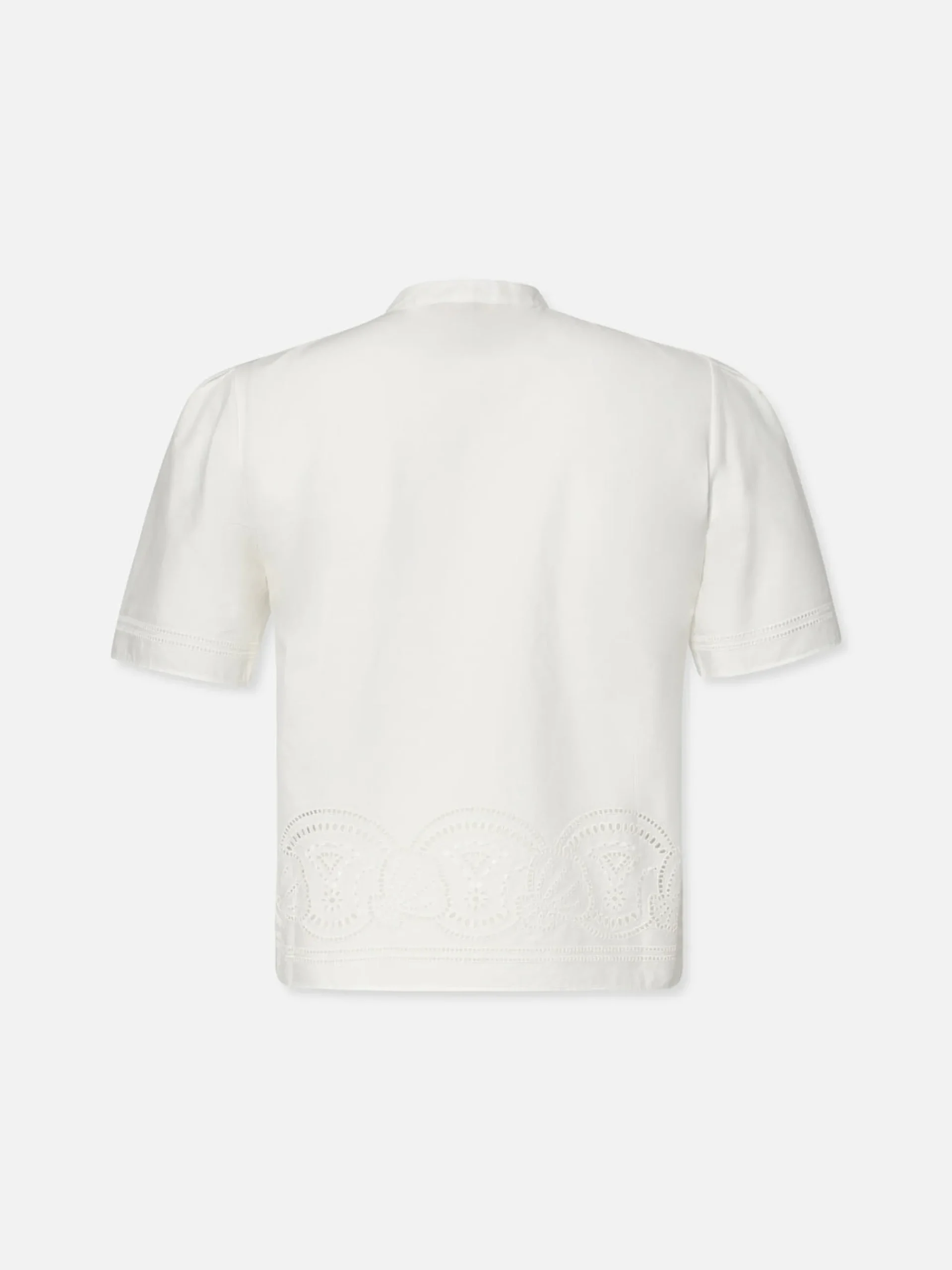 Women FRAME Embroidered Short Sleeve Shirt in