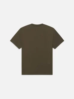 FRAME Logo Tee in Dark Olive