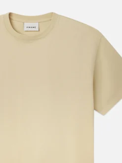 FRAME Logo Tee in Dusty Yellow