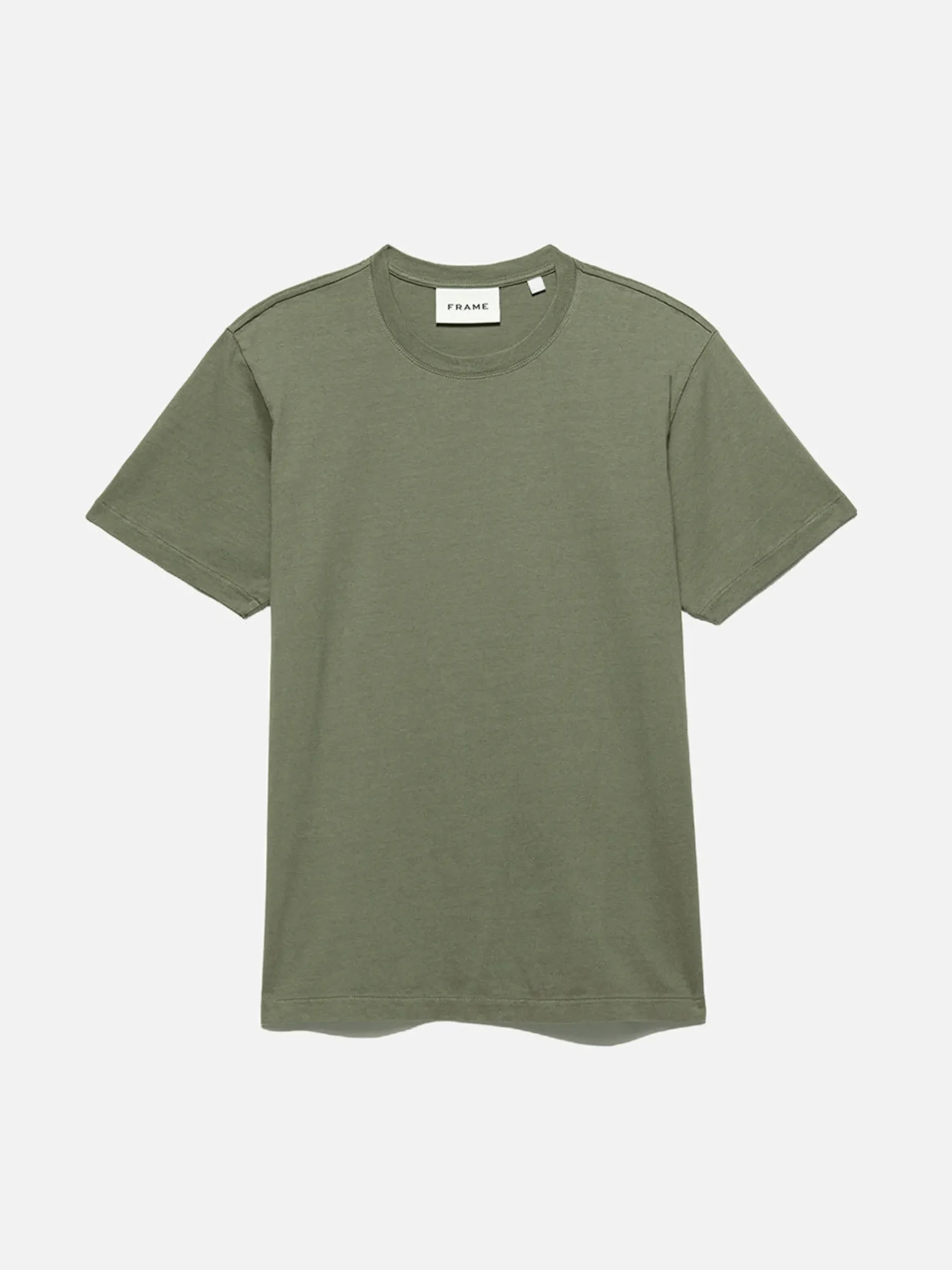 FRAME Logo Tee in Khaki Green