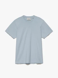 FRAME Logo Tee in Sky Blue