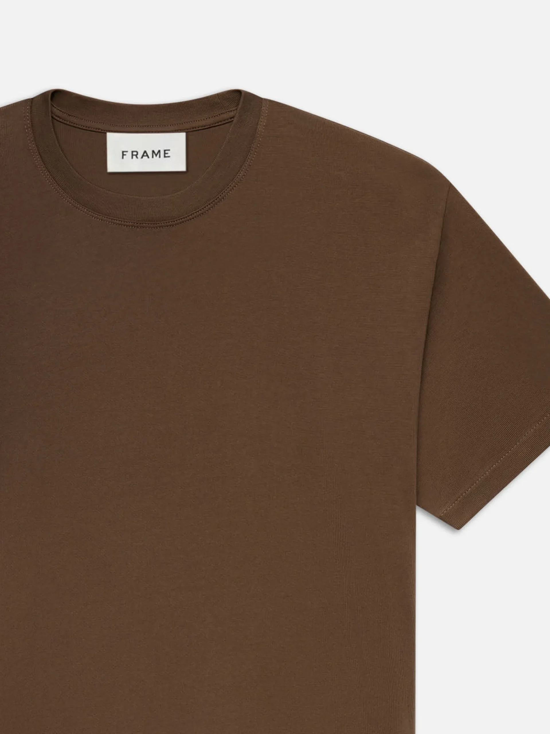 FRAME Logo Tee in Soft Mocha