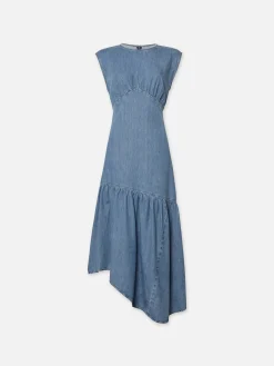Women FRAME Gathered Tier Hem Dress in