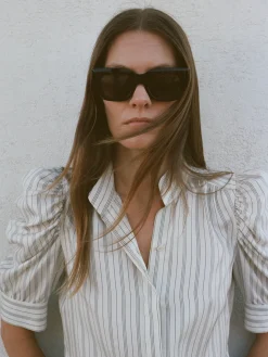 Women FRAME Gillian Top in Cream Multi
