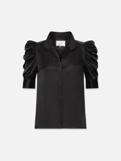 Women FRAME Gillian Top in Glossy