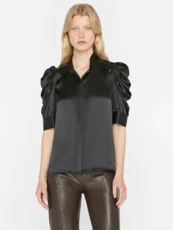Women FRAME Gillian Top in Glossy