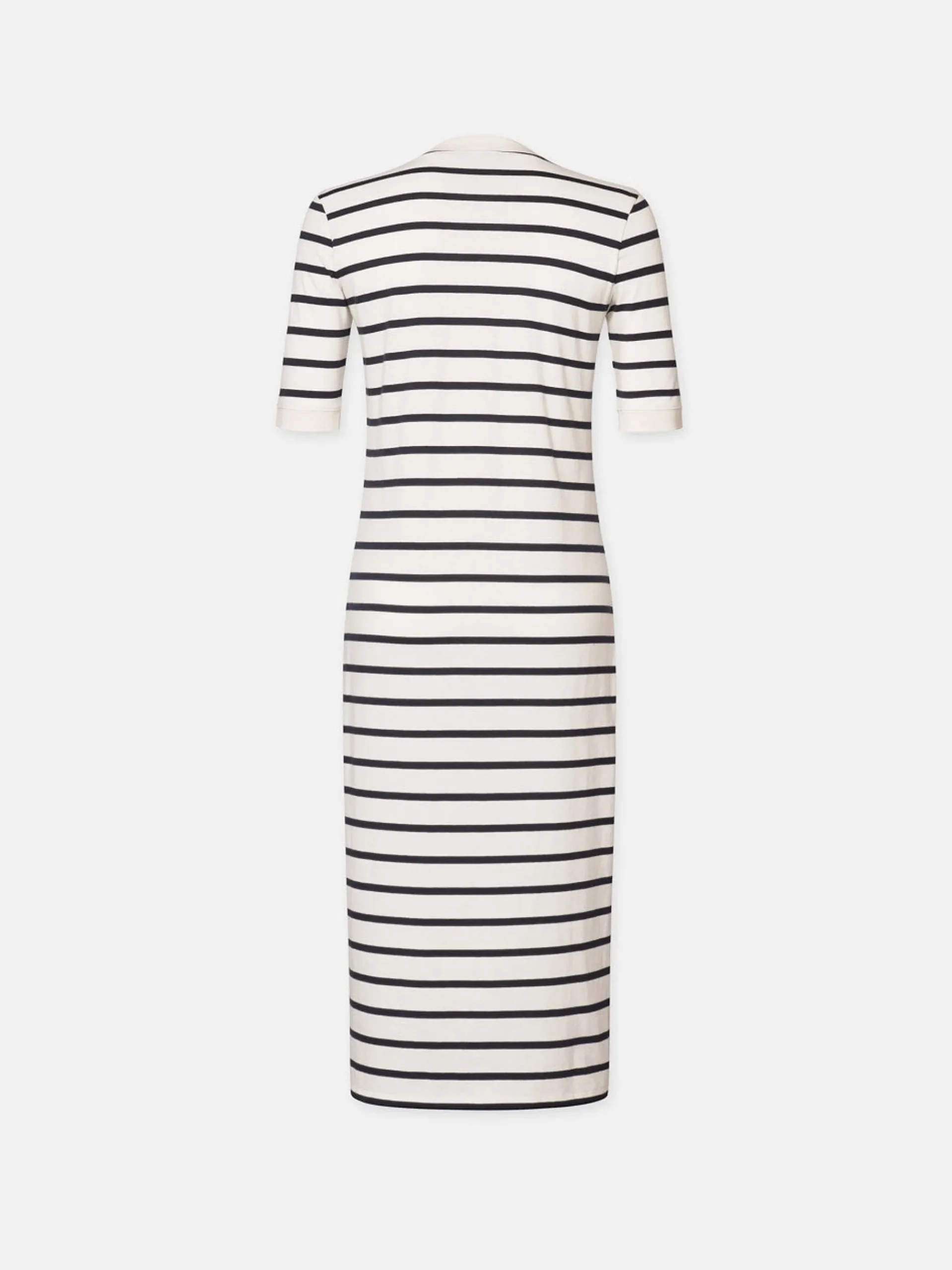 Women FRAME Henley Button Up Dress in Navy Multi