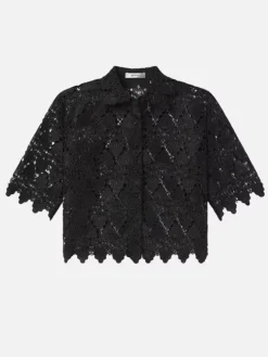Women FRAME Lace Button Up Shirt in