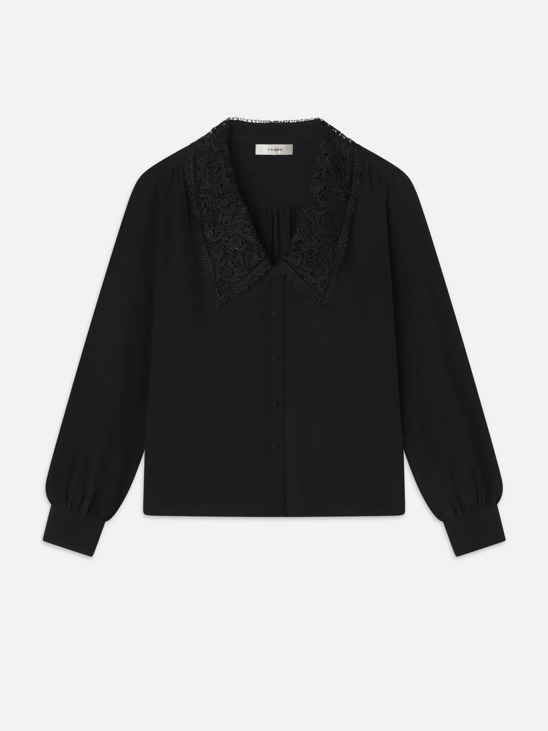 Women FRAME Lace Collar Blouse in