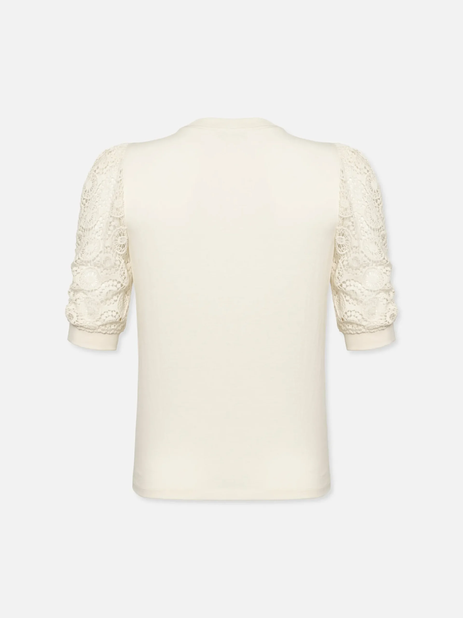 Women FRAME Lace Sleeve Frankie Tee in
