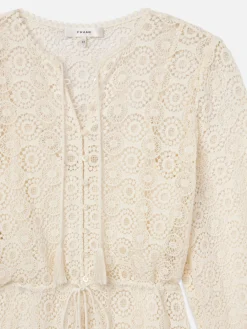 Women FRAME Lace Tassel Dress in