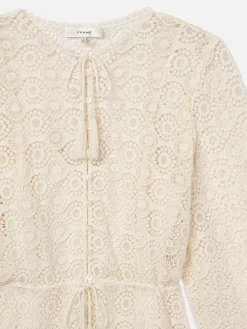 Women FRAME Lace Tassel Dress in