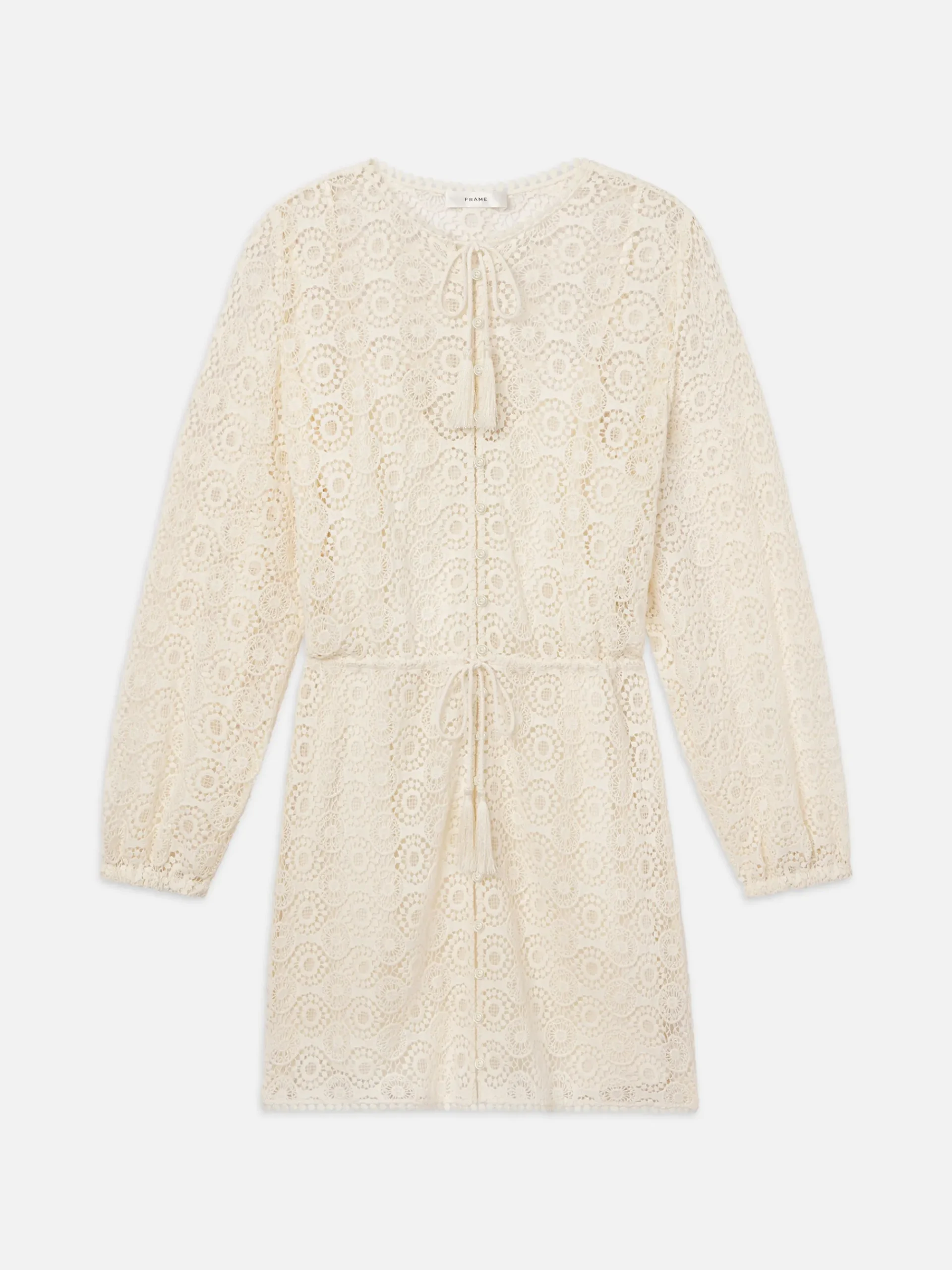 Women FRAME Lace Tassel Dress in