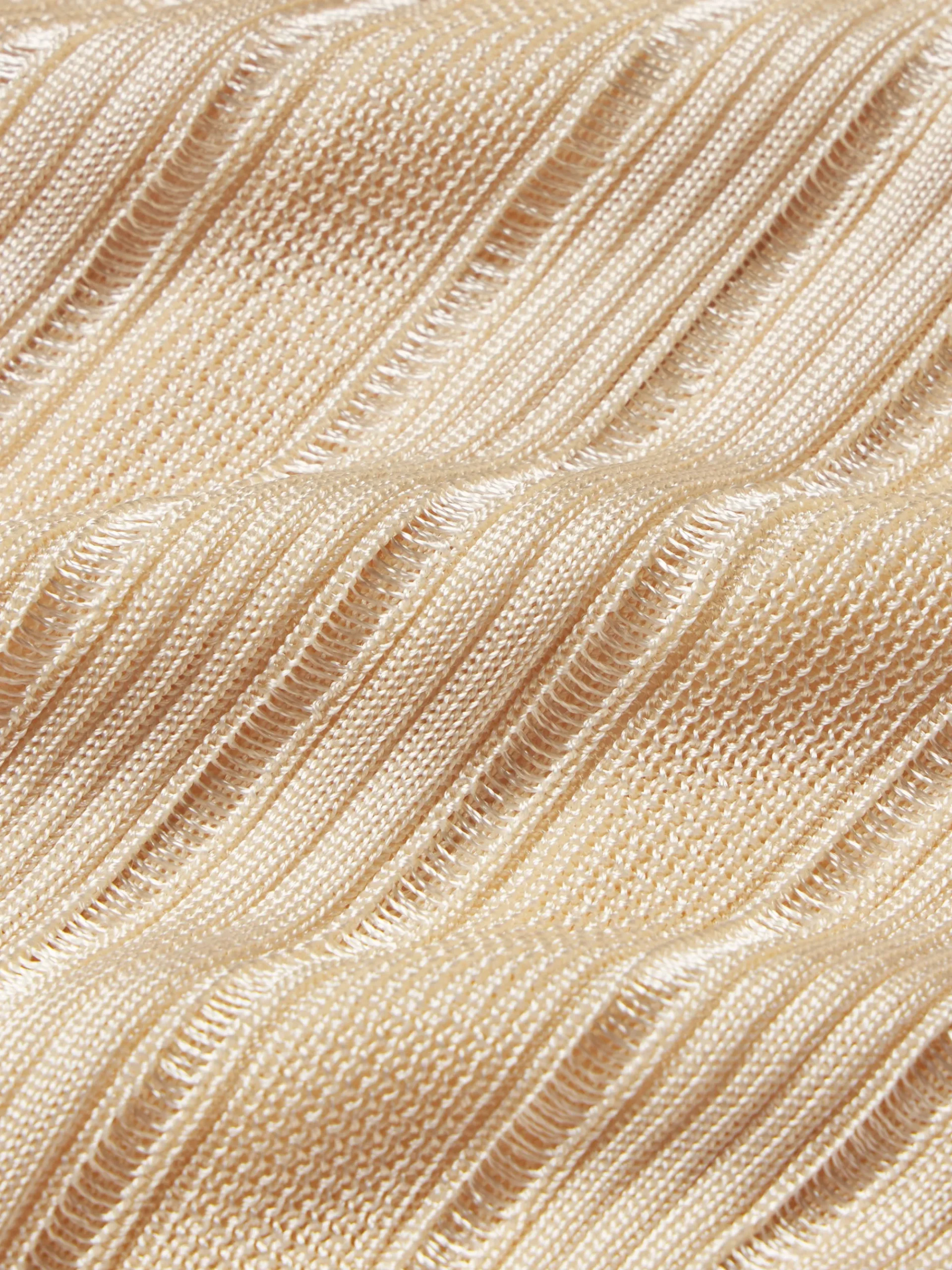 Women FRAME Laddered Rib Henley in