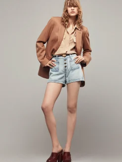Women FRAME Le Bardot Exposed Button Short in